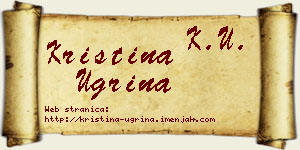 Kristina Ugrina vizit kartica